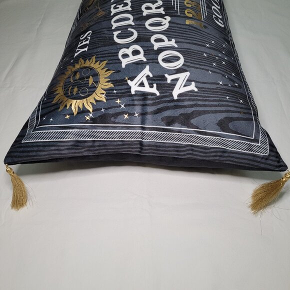 Cynthia Rowley Halloween Ouija Board Gothic Throw Pillow Black 28inx15in - Picture 11 of 12